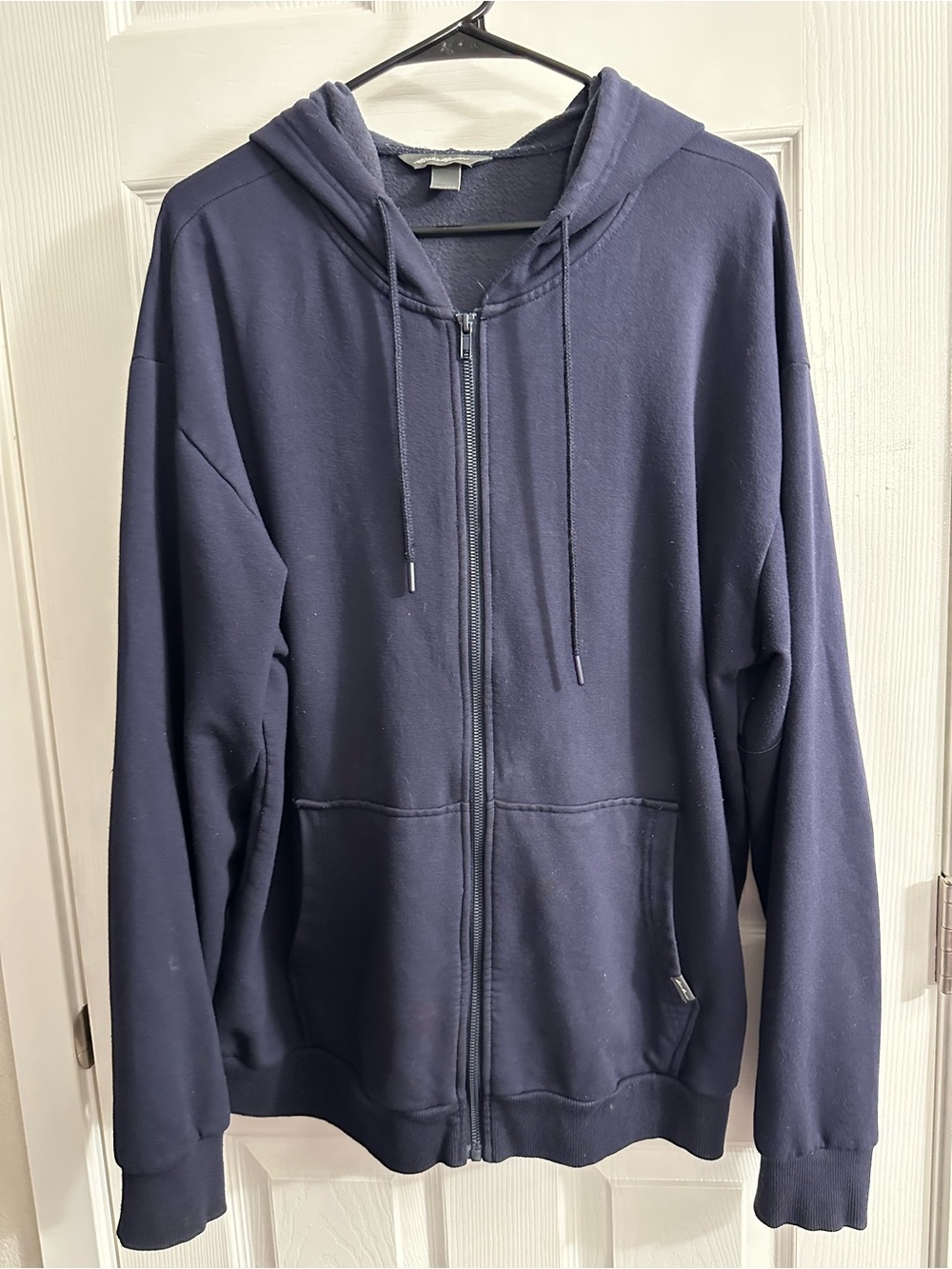 Eddie Bauer Navy Full-Zip Hooded Sweatshirt Hoodie L
